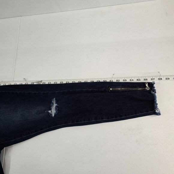 KanCan‎ Women’s 1XL Distressed Mid Rise Skinny Jeans Dark Wash KC7288D-B 6276 - Picture 5 of 11